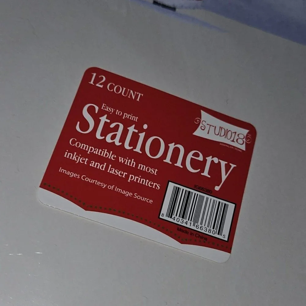 NEW 4 Packs 8.5x11 Letter Paper Stationary Studio G Santa Christmas 12 sheet/pk